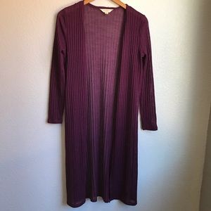 Purple Decree long cardigan